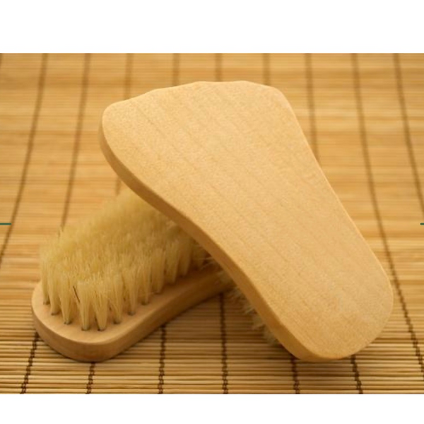 Wooden Foot Shaped Nail Brush